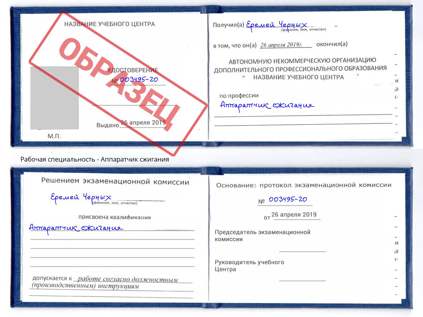 Аппаратчик сжигания Благодарный